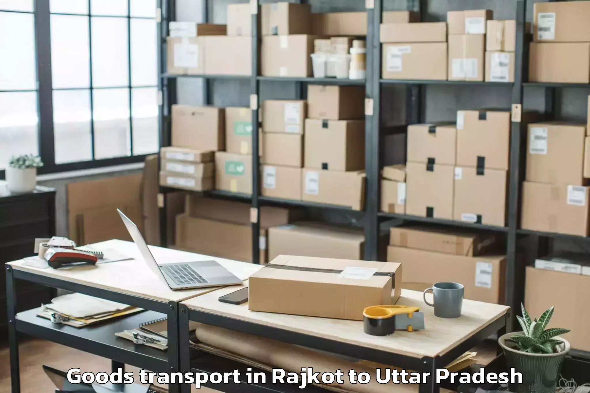 Book Rajkot to Sawayajpur Goods Transport Online